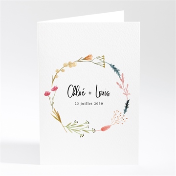 Menu mariage art champêtre