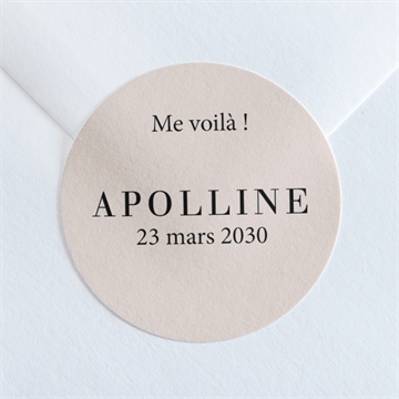 Sticker naissance tendre cadre