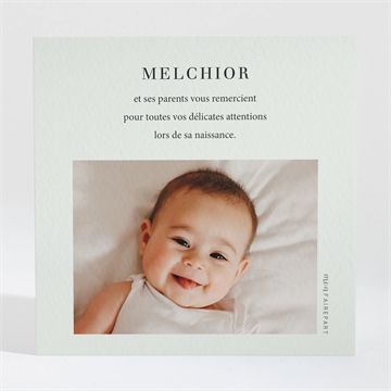 Remerciement naissance petit portrait