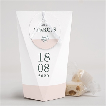 Boîte surprise mariage guirlande de fleurs