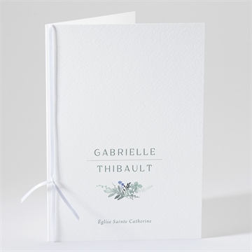 Livret de messe mariage poésie d'aquarelle