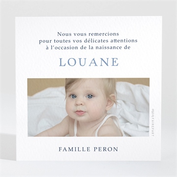 Remerciement naissance motifs marins - Dos de la carte