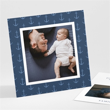 Remerciement naissance ancres et motifs