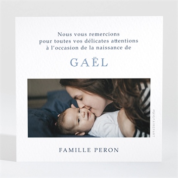 Remerciement naissance ancres et motifs - Dos de la carte