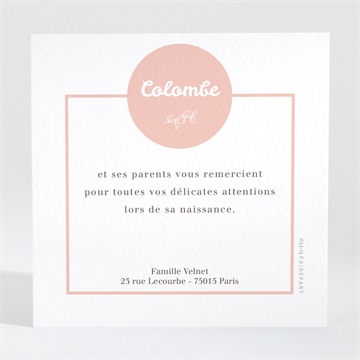 Remerciement naissance sous toutes les coutures