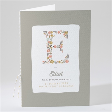 Livret de messe communion signature florale