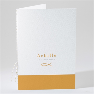 Livret de messe communion jaune et or dorure