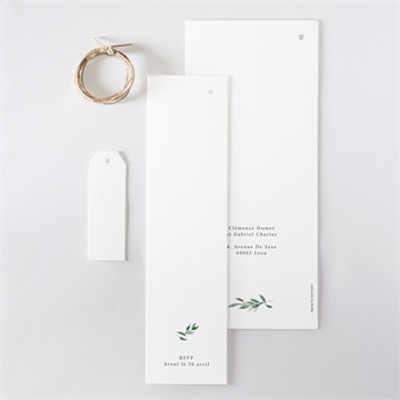 Faire-part mariage so chic - Dos du faire-part