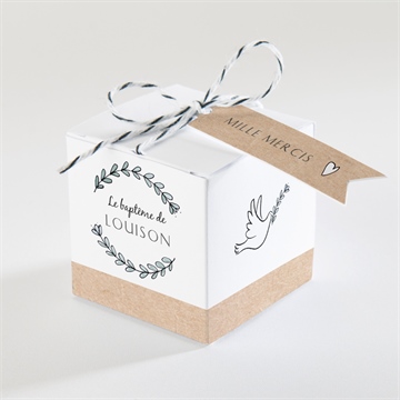 Boîte de dragées baptême petit programme