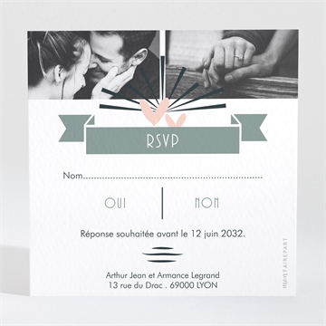 Carton réponse mariage petit pele mele