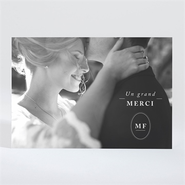 Remerciement mariage bleu romantique magnet