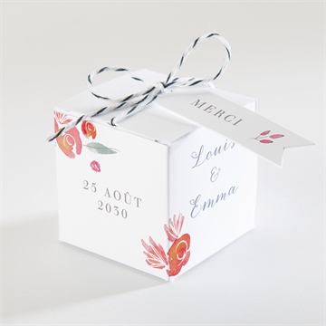 Boîte de dragées mariage couronnés