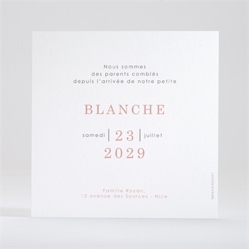 Faire-part naissance ma petite baleine - Dos du faire-part