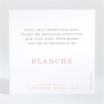 Remerciement naissance ma petite baleine - Dos de la carte