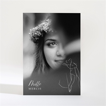 Remerciement mariage belle esquisse