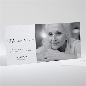Faire-part décès tant de souvenirs dorure