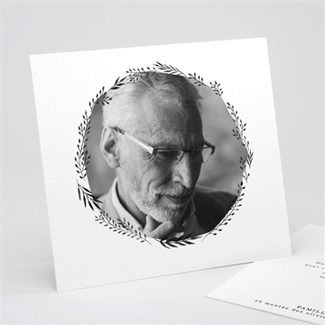 Remerciement décès sobre