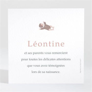 Remerciement naissance tendre écrin