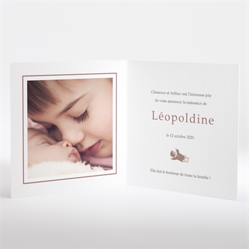 Faire-part naissance grande soeur - Intérieur du faire-part