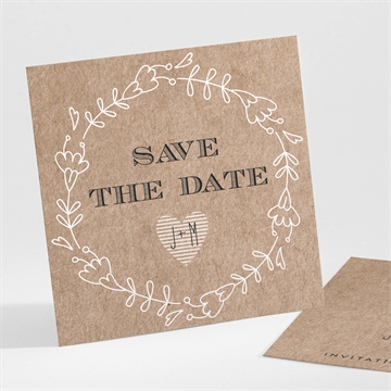 Save the Date mariage kraft en folie