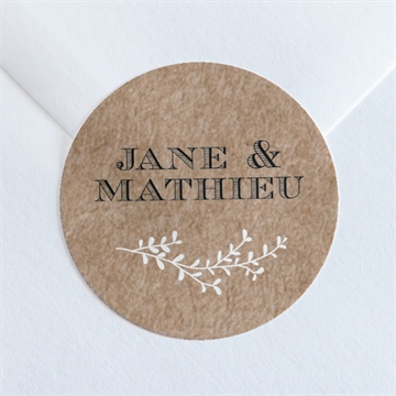 Sticker mariage kraft en folie magnet