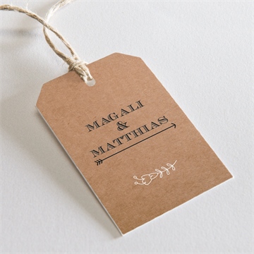Etiquette mariage kraft vintage magnet