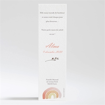 Faire-part naissance joli petit mobile - Dos du faire-part