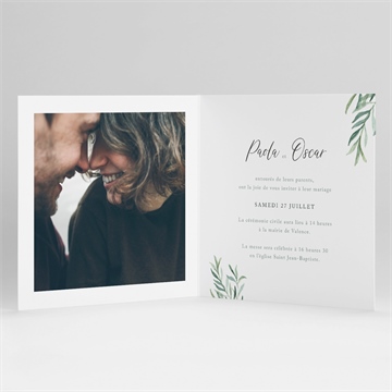 Faire-part mariage semer notre amour - Intérieur du faire-part