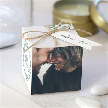 Boîte de dragées mariage semer notre amour