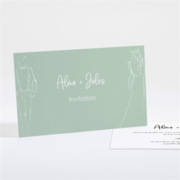 Carton d'invitation mariage beauté à fleurir