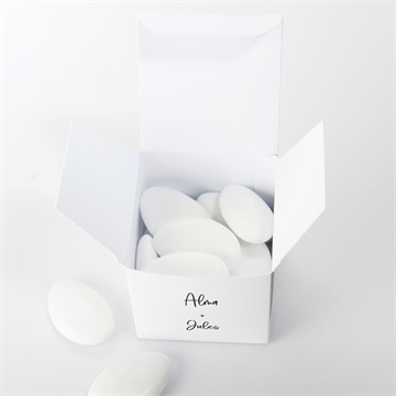 Boîte de dragées mariage beauté à fleurir - Intérieur de la boîte