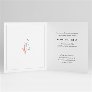 Faire-part mariage on sème - Intérieur du faire-part