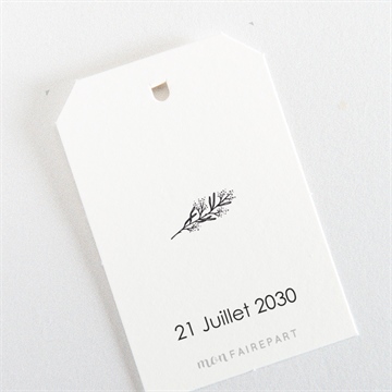 Etiquette mariage beauté à fleurir - Dos de l'étiquette