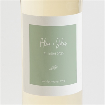 Etiquette de bouteille mariage beauté à fleurir