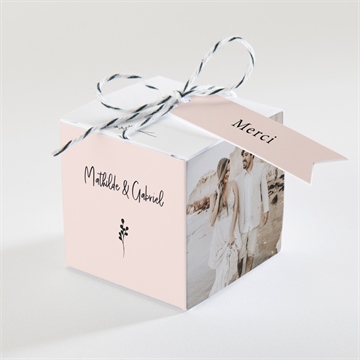 Boîte de dragées mariage dites-le avec des fleurs