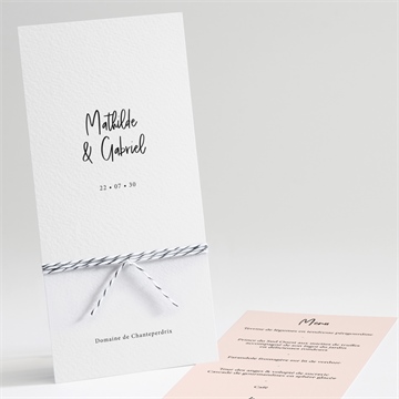 Menu mariage dites-le avec des fleurs