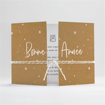 Carte de voeux voeux enneigés