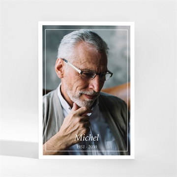 Remerciement décès beau portrait magnet