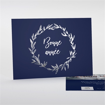 Carte de voeux couronne argentée