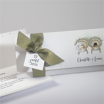 Faire-part mariage fusion champêtre