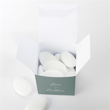 Boîte de dragées mariage gravure champêtre - Dessus de la boîte