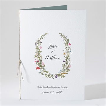 Livret de messe mariage gravure champêtre