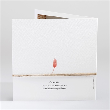 Carte de voeux en beauté - Dos de la carte