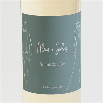 Etiquette de bouteille mariage so let love grow