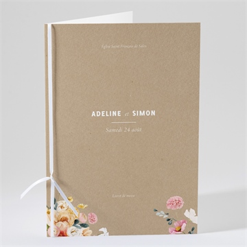 Livret de messe mariage champêtre et poésie