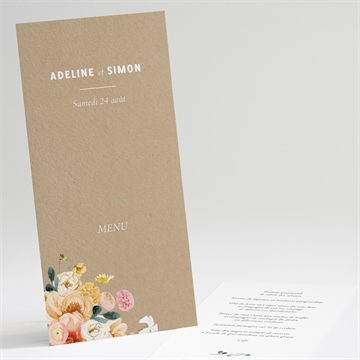 Menu mariage champêtre et poésie