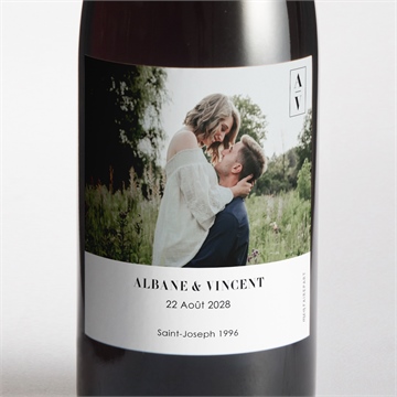 Etiquette de bouteille mariage so nature !