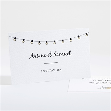 Carton d'invitation mariage guinguette