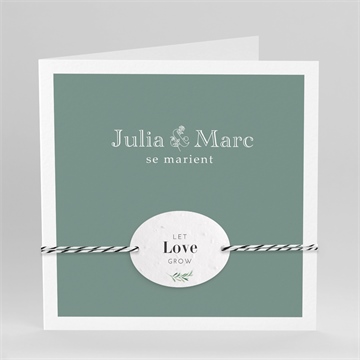 Faire-part mariage let love grow