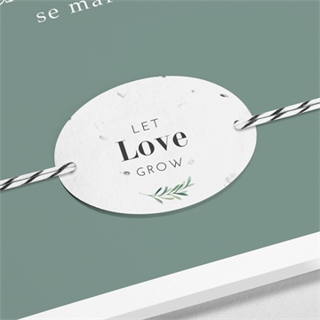 Faire-part mariage let love grow - Détail du faire-part